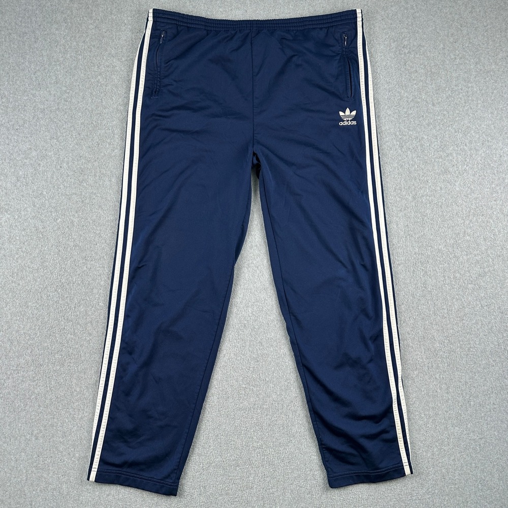 Adidas Track Pants Mens L‎ Navy Blue Snap Tear Away Adibreak Vintage 3-Stripe